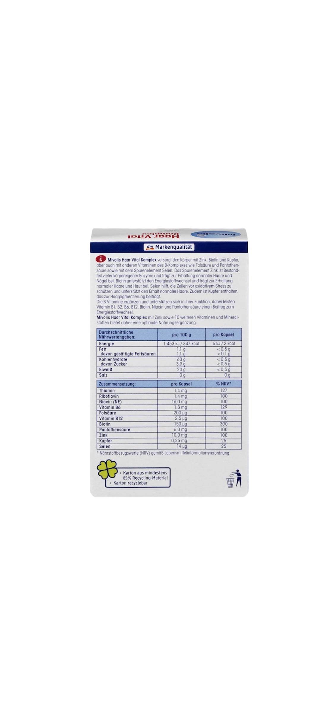 Vitamines Complexes pour Cheveux