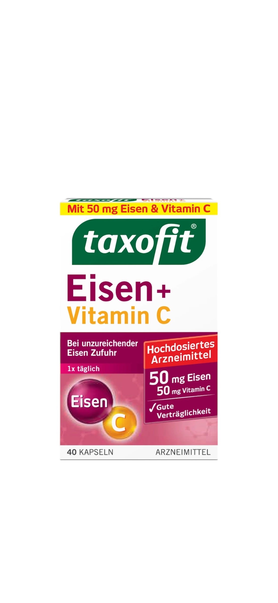 Capsules de Fer + vitamine C, Taxofit