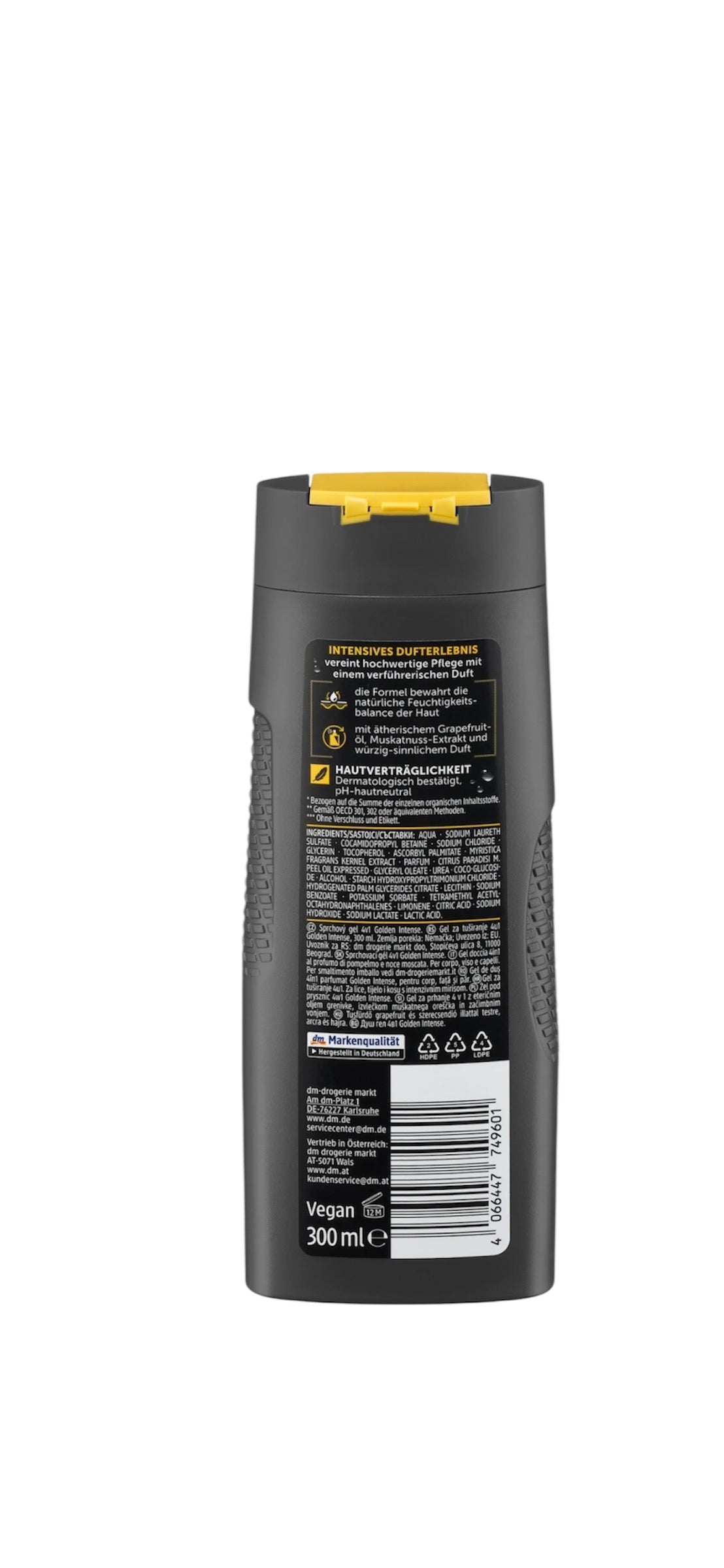 Gel douche Golden Intense 4in1