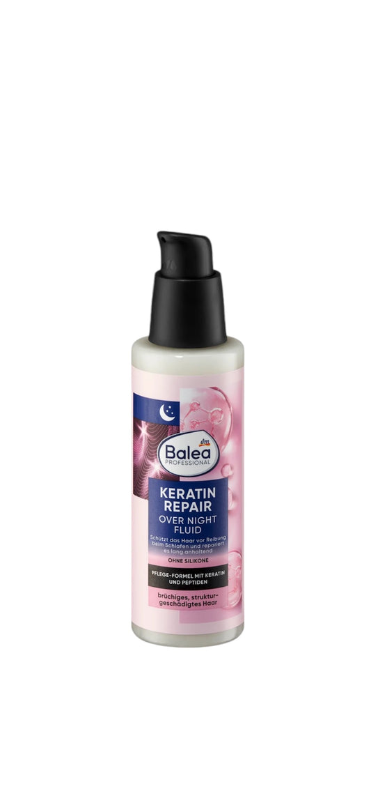 Réparation de cheveux pendant toute la nuit à base de kératine.